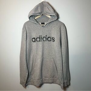 Adidas Camouflage Linear Graphic Logo Hoodie Men’s XL Gray Pullover Sweatshirt